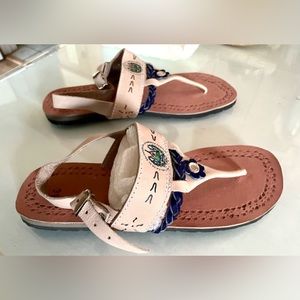 SANDALS THONG LEATHER AUTHENTIC ARTISAN CRAFTED EL SALVADOR WOMENS SIZE 8/38